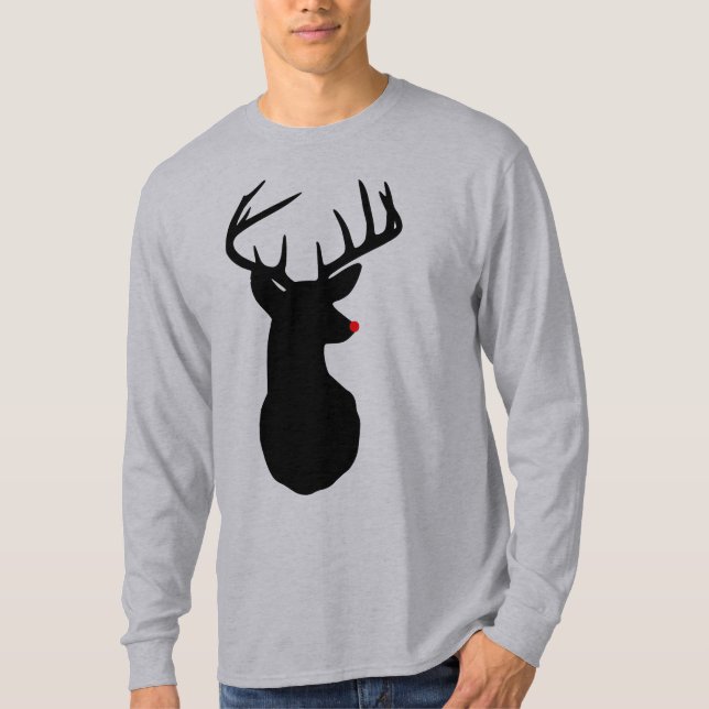 Camiseta La mayoría del reno famoso de la manga larga de (Anverso)