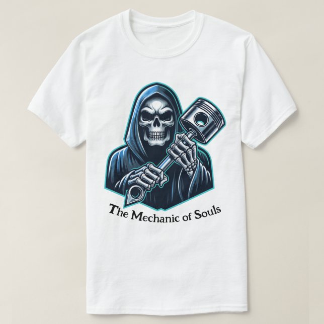 Camiseta La mecánica de las almas" Grim Reaper Piston T-Shi (Diseño del anverso)