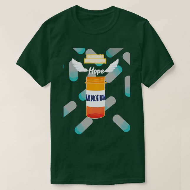 Camiseta La medicina libera esperanza (Diseño del anverso)
