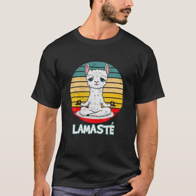 Camiseta La meditación del yoga Lama - Namaste (Anverso)
