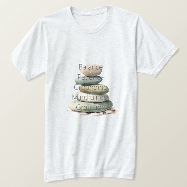 Camiseta La meditación equilibra la atención plena Yoga (Anverso del diseño)