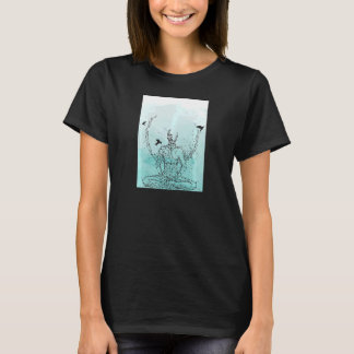 Camiseta La meditación motivacional del Ave de Yoga femenin