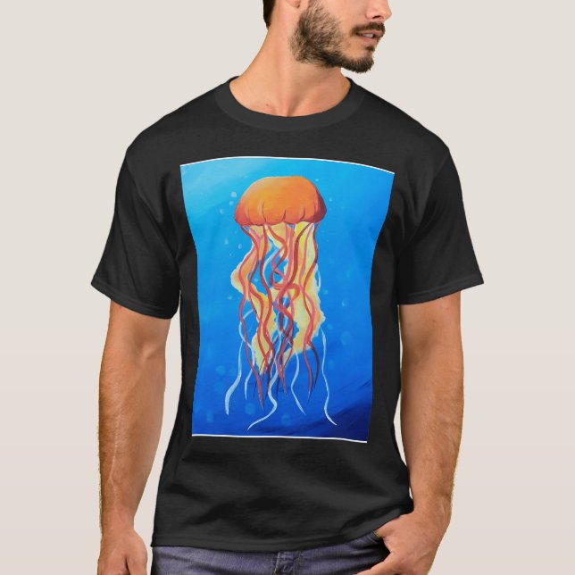 Camiseta La medusa de brillo profundo (Anverso)