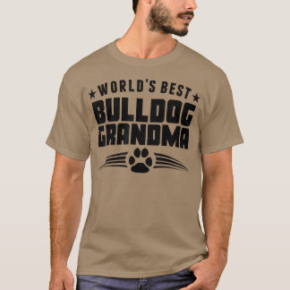 Camiseta La mejor abuela Bulldog del mundo 