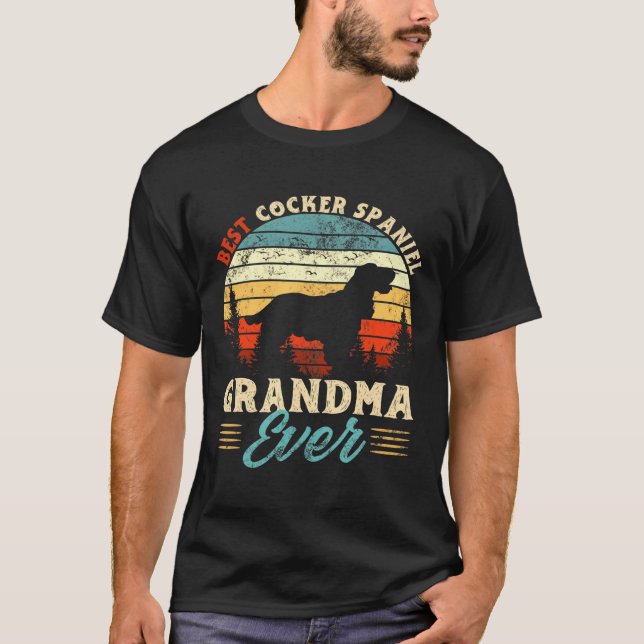 Camiseta La mejor abuela de Cocker Spaniel Perro de la Hist (Anverso)