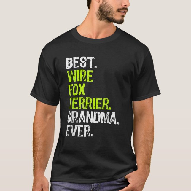 Camiseta La mejor abuela de Fox Terrier Perro Perro Lover (Anverso)