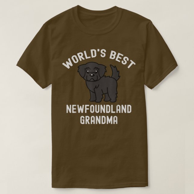 Camiseta La mejor abuela de perro de Terranova del mundo (Diseño del anverso)