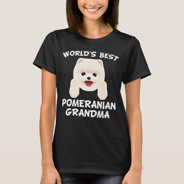 Camiseta La mejor abuela de Pomeranian del mundo (Anverso)