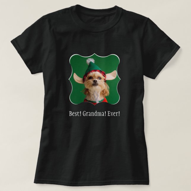 Camiseta ¡La mejor abuela de todos! Personalizado de fotogr (Diseño del anverso)