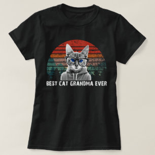 Camiseta la mejor abuela del gato.
