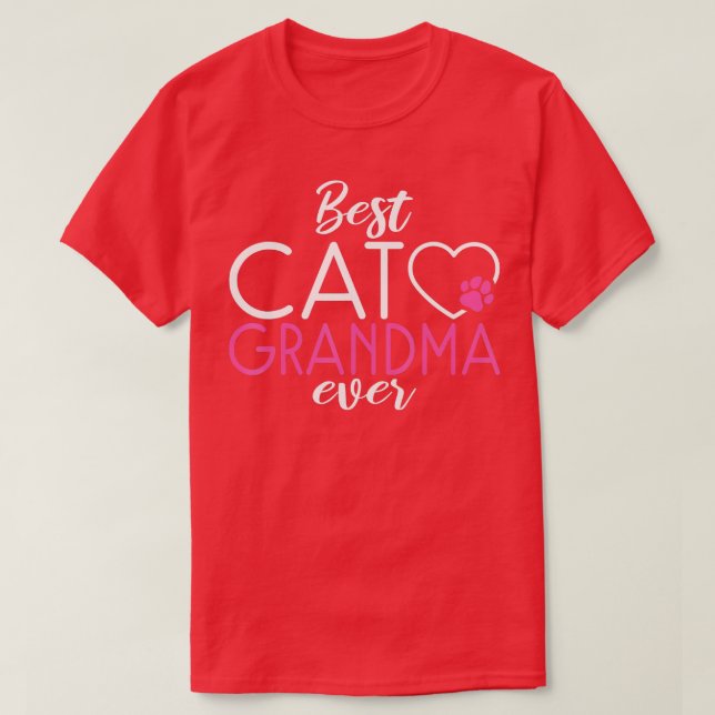 Camiseta La mejor abuela del gato jamás Kitty Cat Lover (Diseño del anverso)