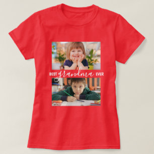 Camiseta La mejor abuela del mundo 2 Collage de fotos Perso