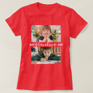 Camiseta La mejor abuela del mundo 2 Collage de fotos Perso