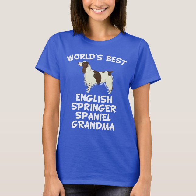 Camiseta La mejor abuela del perro de aguas del saltador (Anverso)