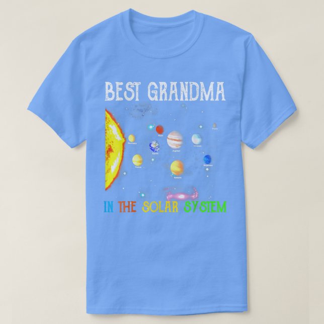 Camiseta La mejor abuela del sistema solar (Diseño del anverso)