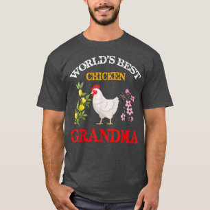 Camiseta La mejor abuela floral de pollo del mundo
