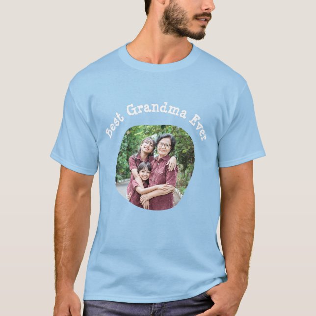 Camiseta La mejor abuela nunca sube tu foto familiar cuadra (Anverso)