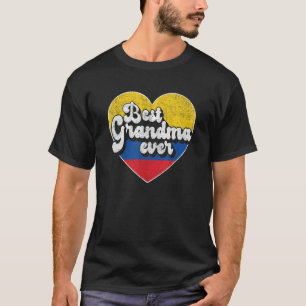 Camiseta La mejor abuela que jamás haya colombiano bandera