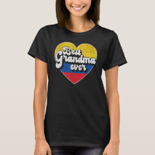 Camiseta La mejor abuela que jamás haya colombiano bandera