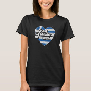 Camiseta La mejor abuela que jamás haya hecho bandera grieg