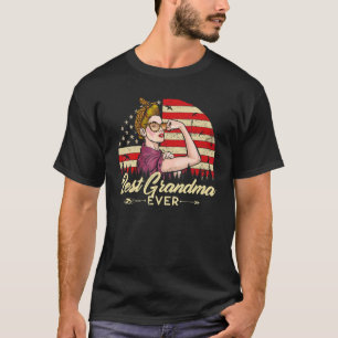 Camiseta La mejor abuela que jamás haya mujeres la bandera 