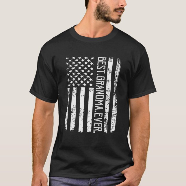 Camiseta La mejor abuela que jamás haya pintado la bandera  (Anverso)