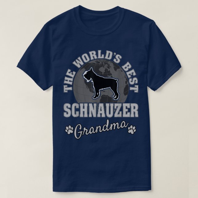 Camiseta La mejor abuela Schnauzer del mundo  (Diseño del anverso)