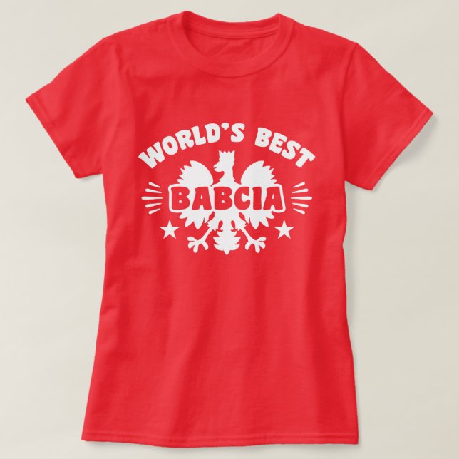 Camiseta La mejor Babcia polaca del mundo (Diseño del anverso)