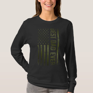 Camiseta La mejor bandera de camuflaje militar estadouniden