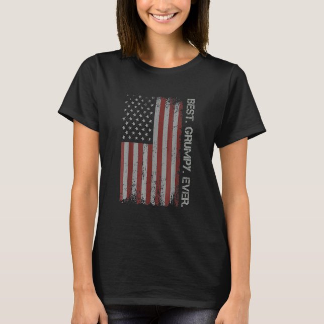 Camiseta La mejor bandera de Estados Unidos gruñida para el (Anverso)