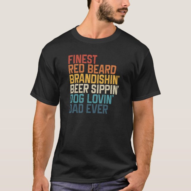 Camiseta La mejor barba roja Brandishin Cerveza Sippin Perr (Anverso)
