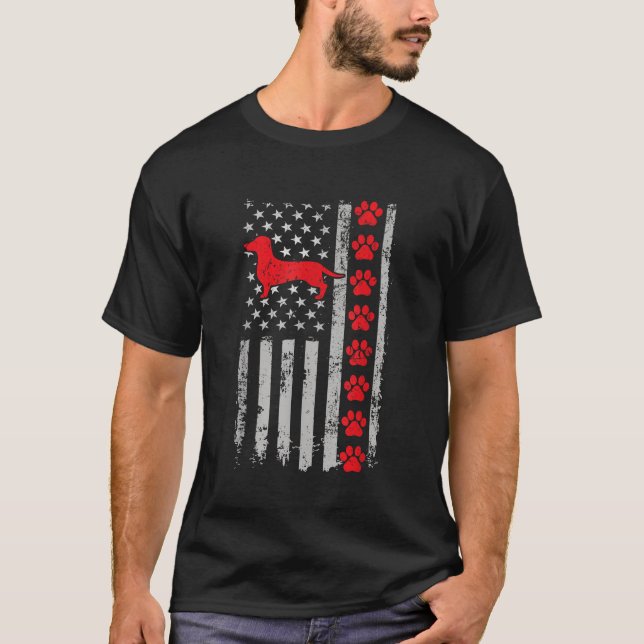 Camiseta La mejor bombera que Dachshund Mamá Papá hizo la b (Anverso)