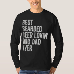 Camiseta La mejor cerveza barbuda ama perro papá Mascota