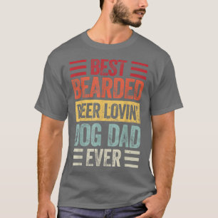 Camiseta La mejor cerveza barbuda ama perro papá perro aman