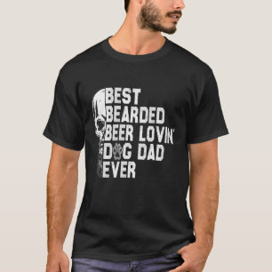 Camiseta La mejor cerveza barbuda que ama al perro papá div