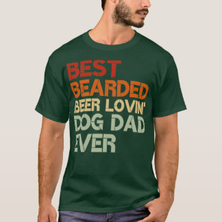 Camiseta La mejor cerveza de barba que ama al perro papá de