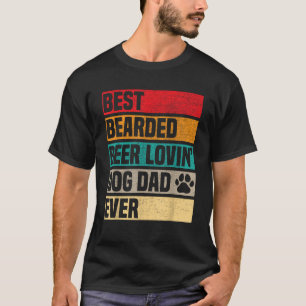 Camiseta La mejor cerveza de barba que ama al perro papá es