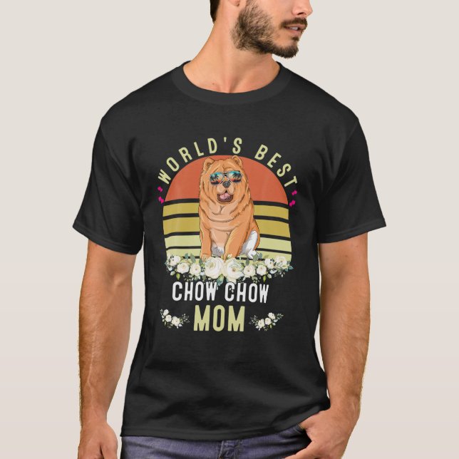 Camiseta La Mejor Chow Chow Mom Dog Mama Funny (Anverso)