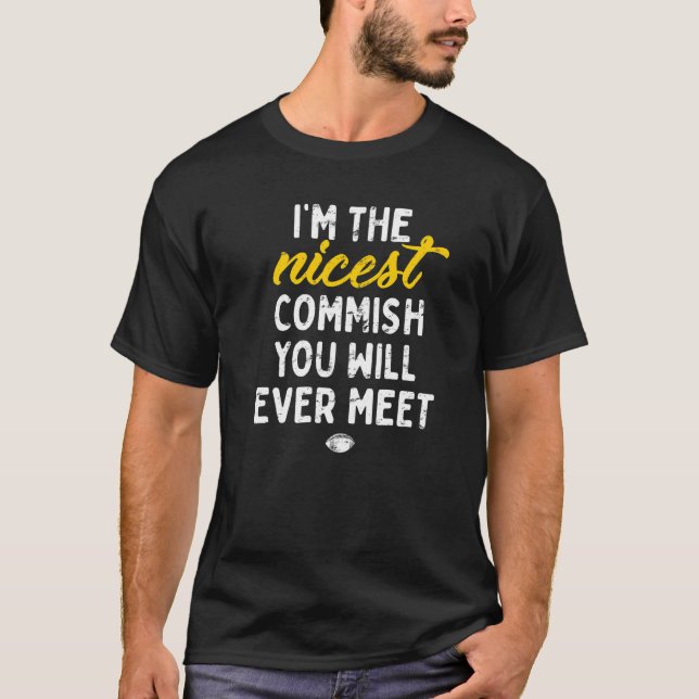 Camiseta La mejor Comisionada Día de Draft de Fútbol Fantas (Anverso)