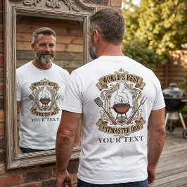Camiseta La Mejor Cresta Retro de BBQ Personalizada para Pa