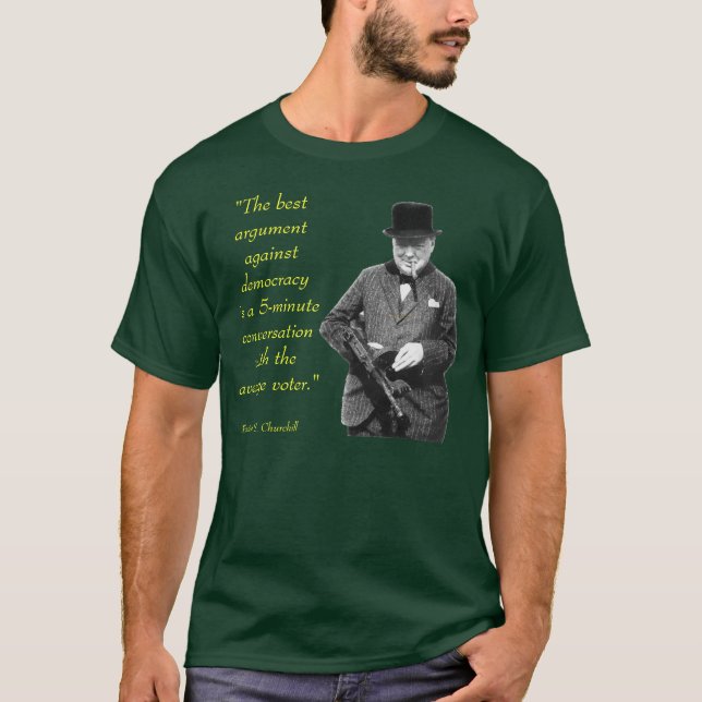 Camiseta La mejor discusión contra democracia… (Anverso)