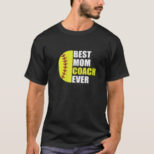 Camiseta La mejor entrenadora de mamá de Softball de la his