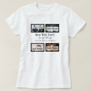 Camiseta ¡La mejor esposa de todos! Personalizado de Collag