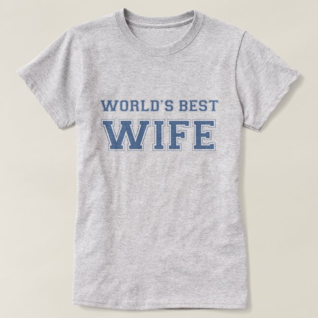 Camiseta La mejor esposa del mundo (Diseño del anverso)