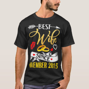 Camiseta La mejor esposa desde 2 años del quinto aniversari
