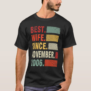 Camiseta La mejor esposa desde noviembre de 2006 Boda Marry