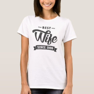 Camiseta La mejor esposa vintage desde 1999