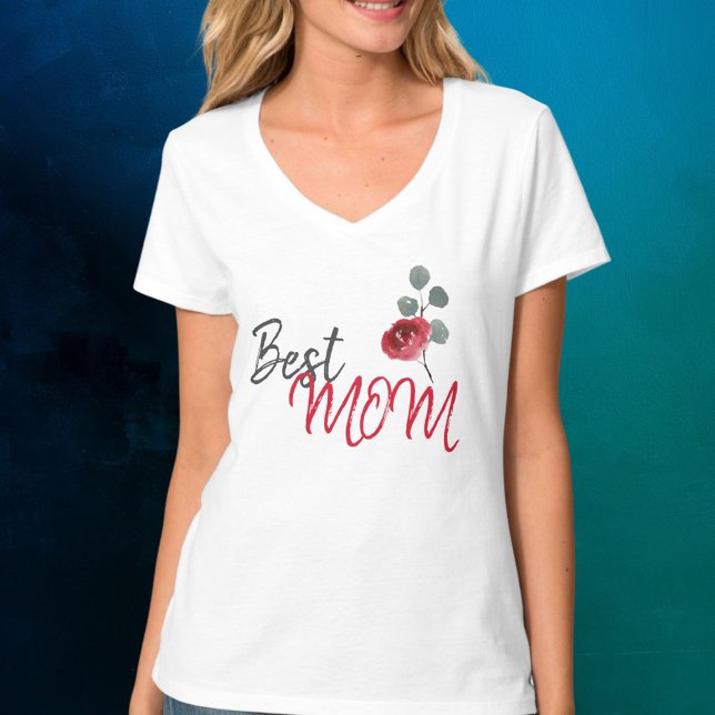Camiseta La mejor floral acuática del día de la madre (Subido por el creador)