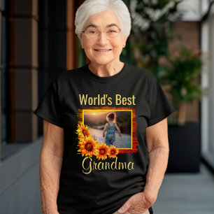 Camiseta La mejor foto-camiseta personalizada de la abuela 