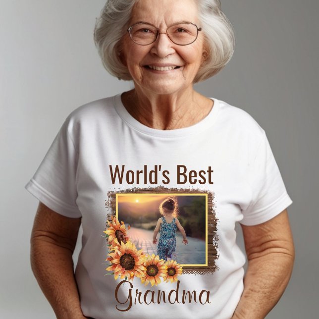Camiseta La mejor foto-camiseta personalizada de la abuela  (Subido por el creador)